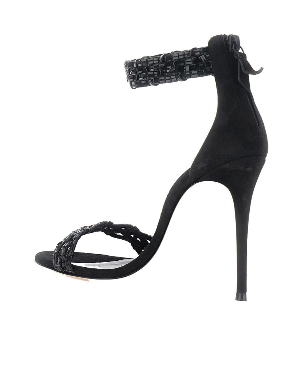 Casadei Black Beaded Sandals