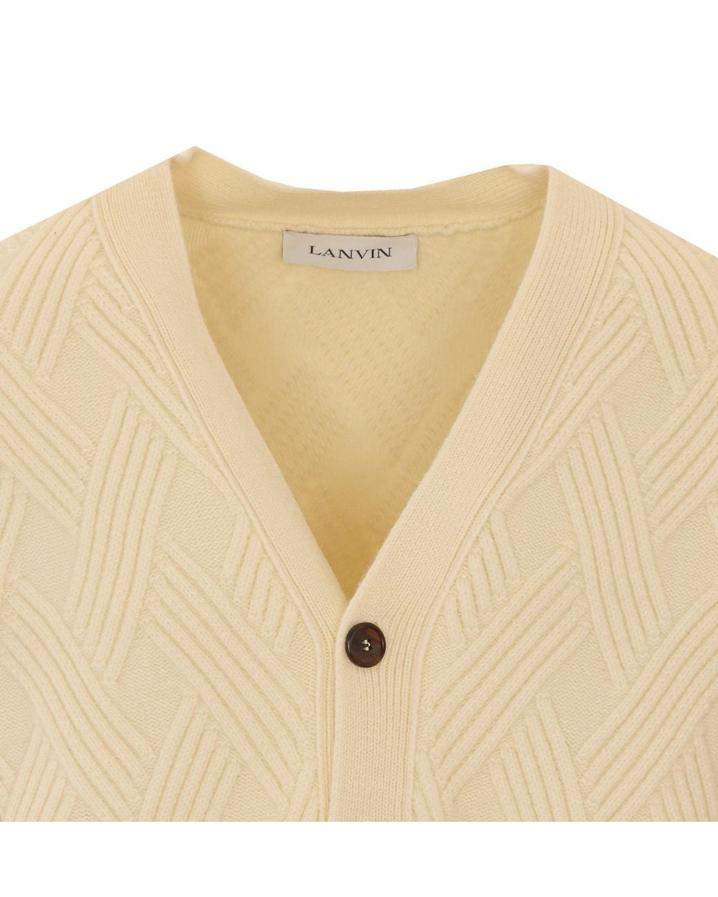 Lanvin Natural Long-Sleeved Cardigan for men