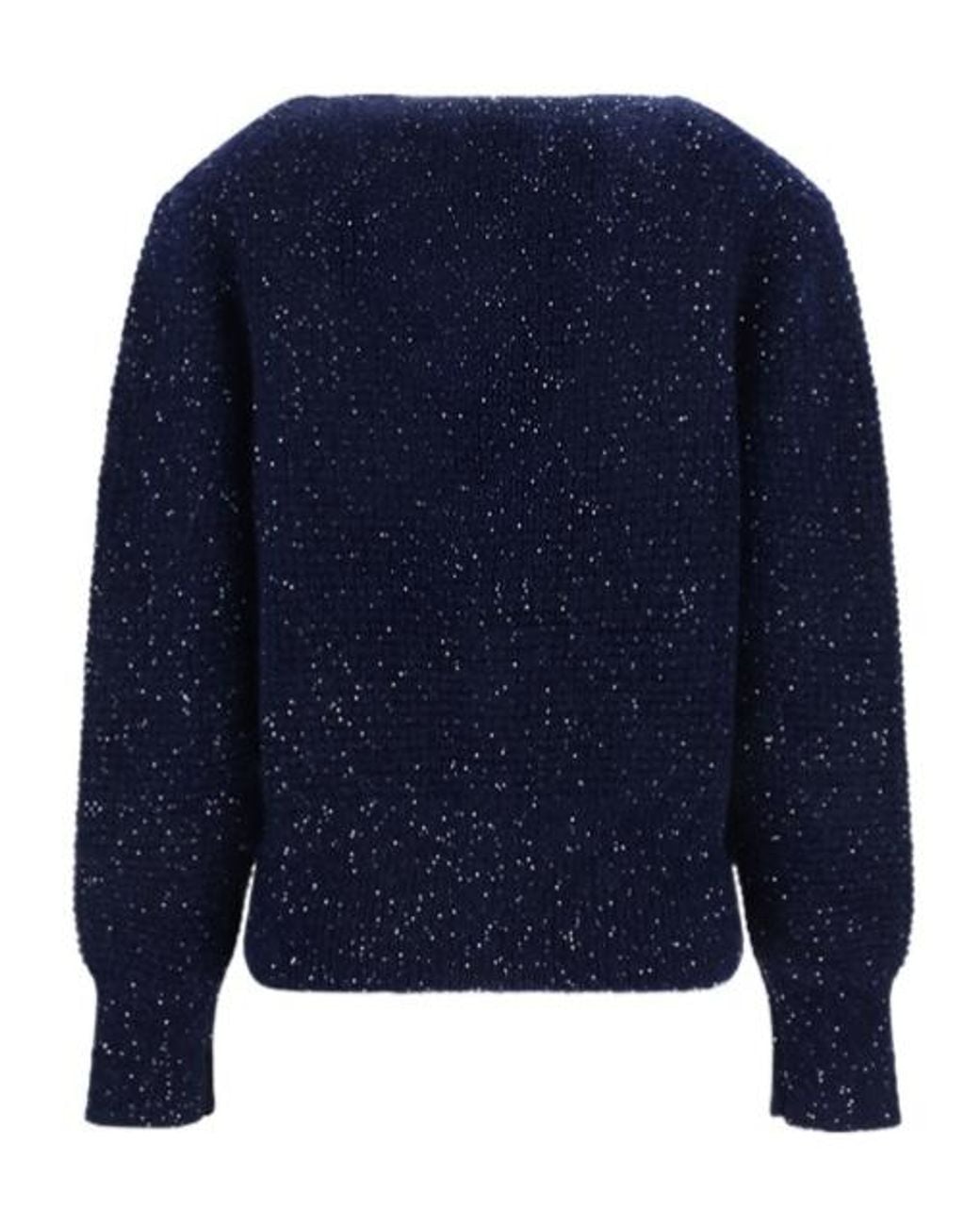 Fabiana Filippi Blue Sequin-Embellished V-Neck Cardigan