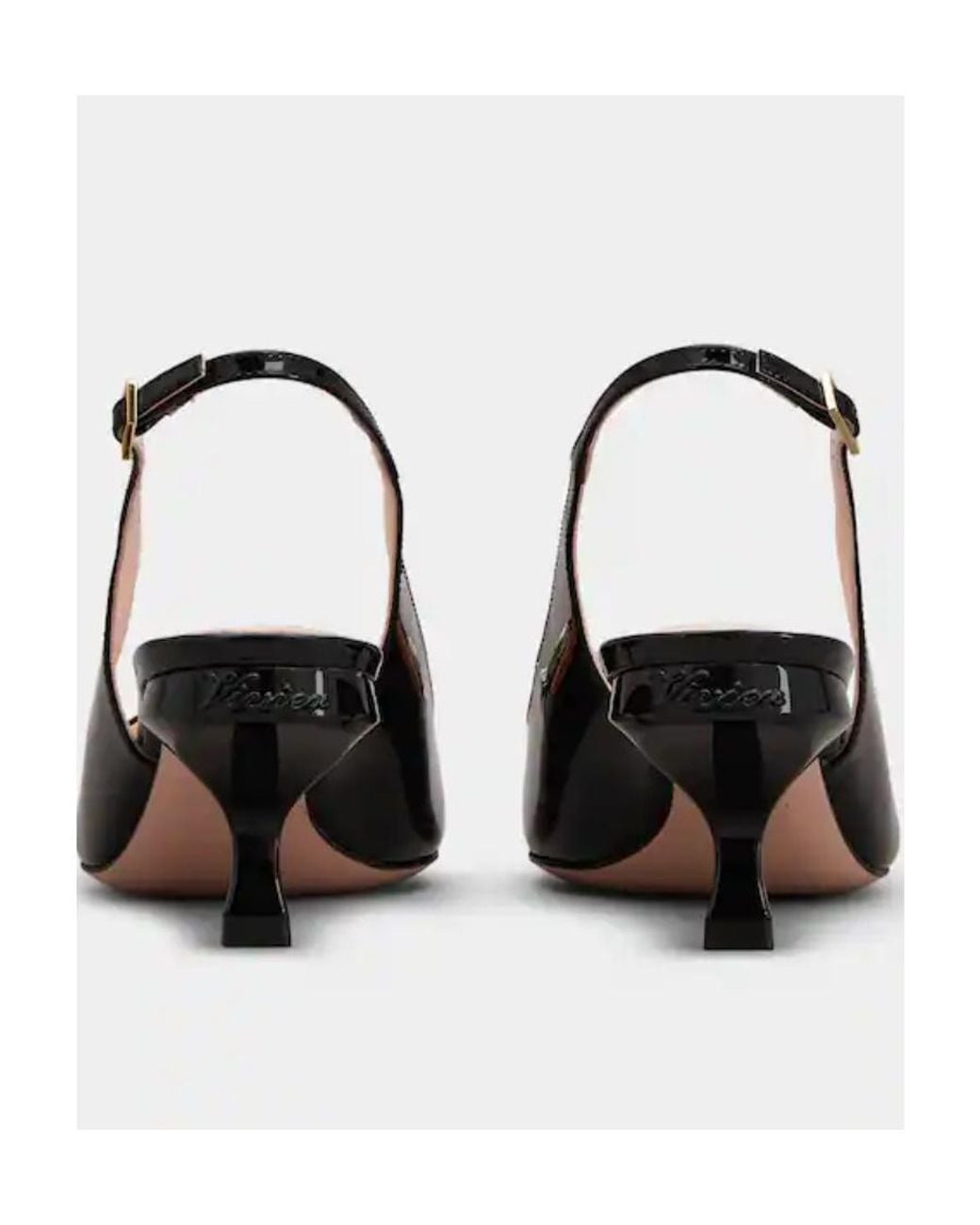 Roger Vivier Black Virgule Buckle Slingback Pumps