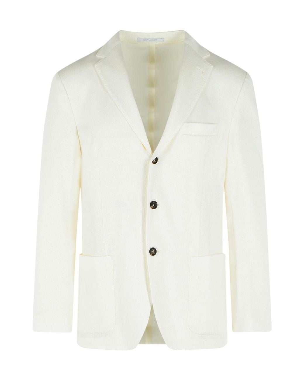 Eleventy White Single-Breasted Patch-Pocket Blazer for men