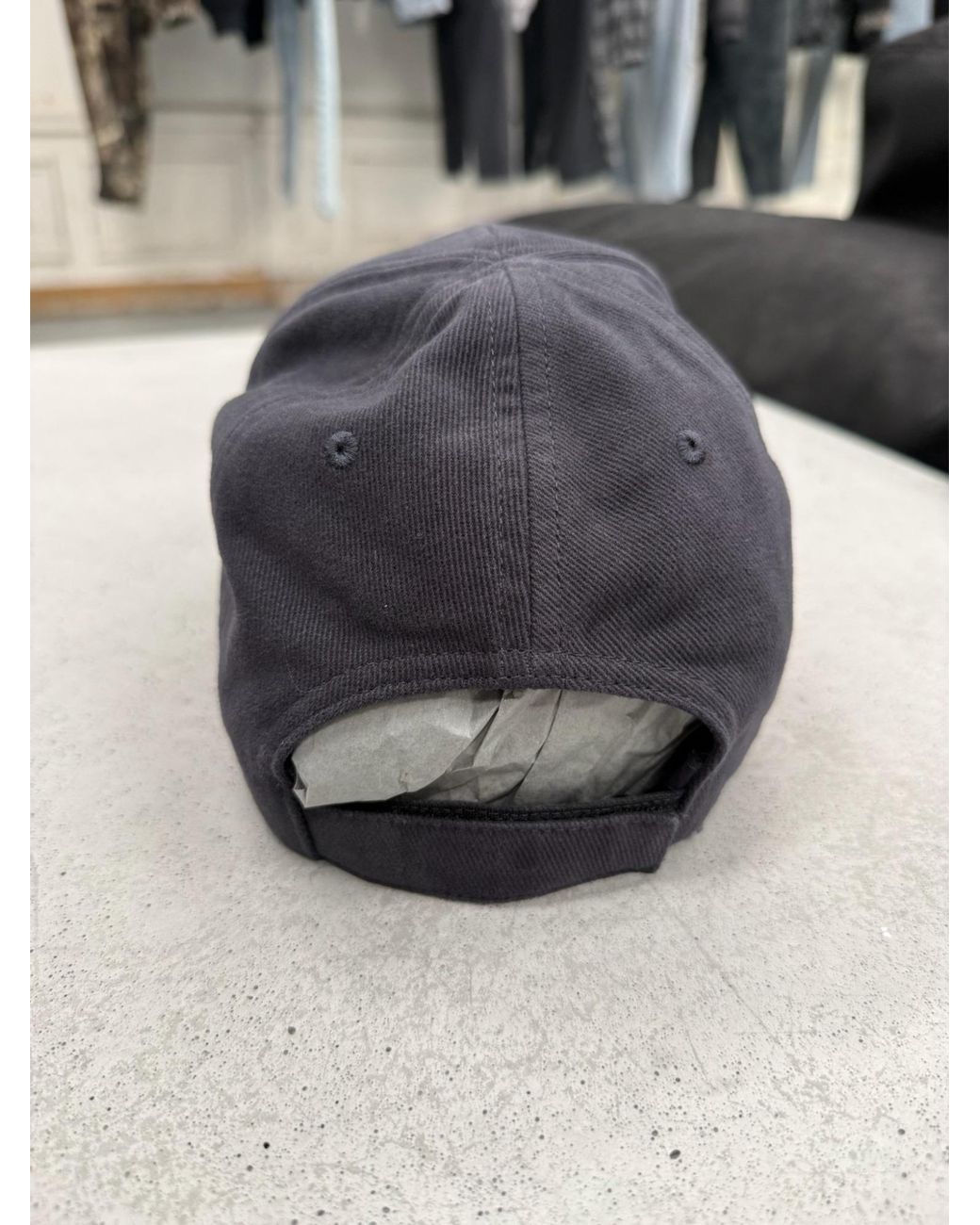 Balenciaga Black Masking Tape Distressed Baseball Cap for men