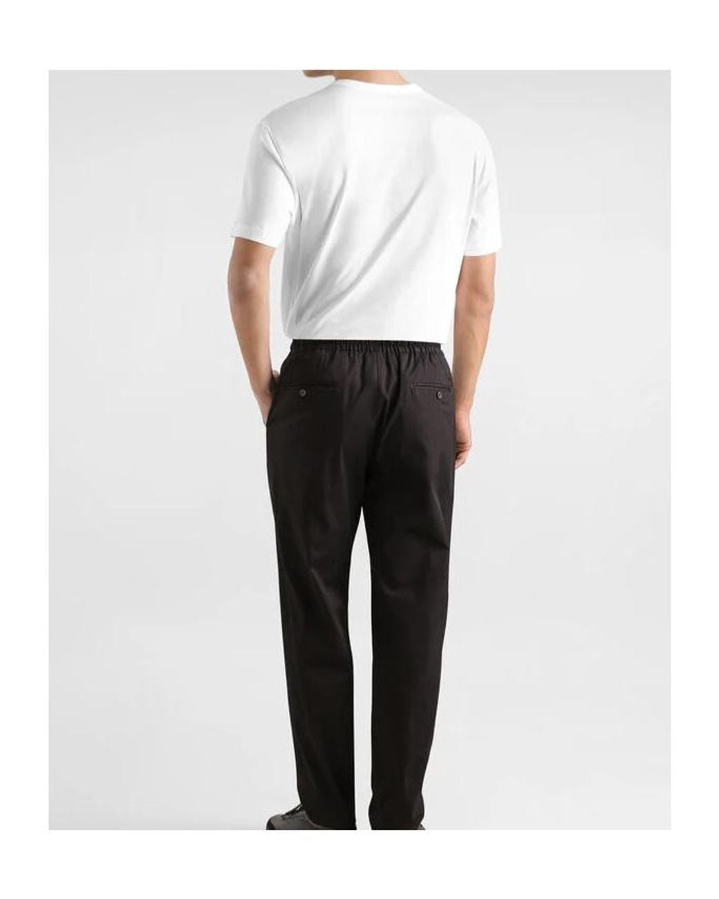 Dolce & Gabbana White Logo Embroidered Short-Sleeved T-Shirt for men
