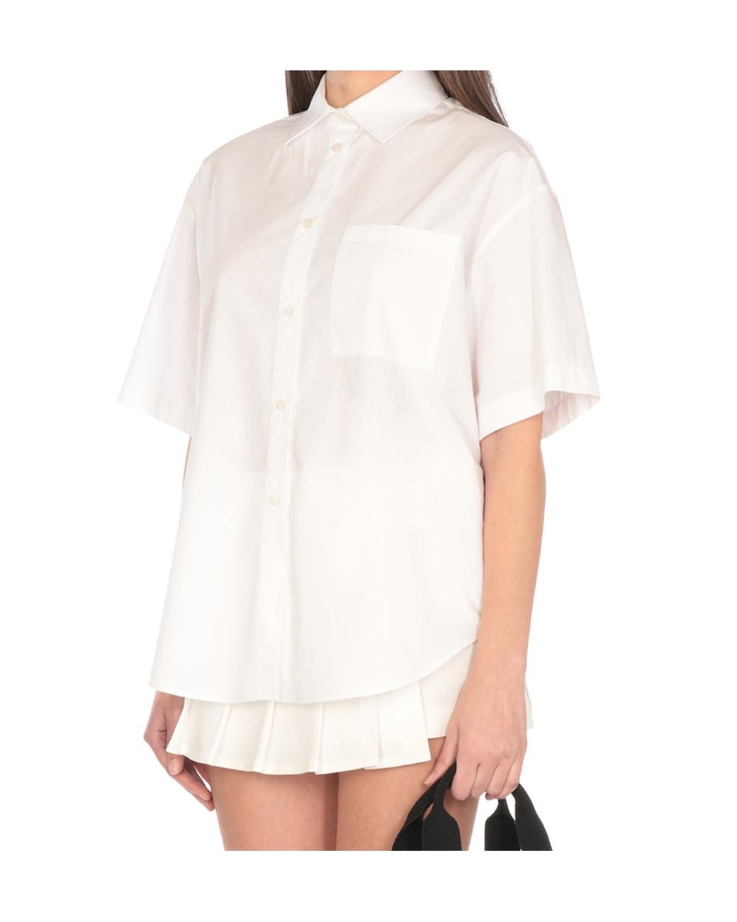 MSGM White Short-Sleeve Pocket Shirt