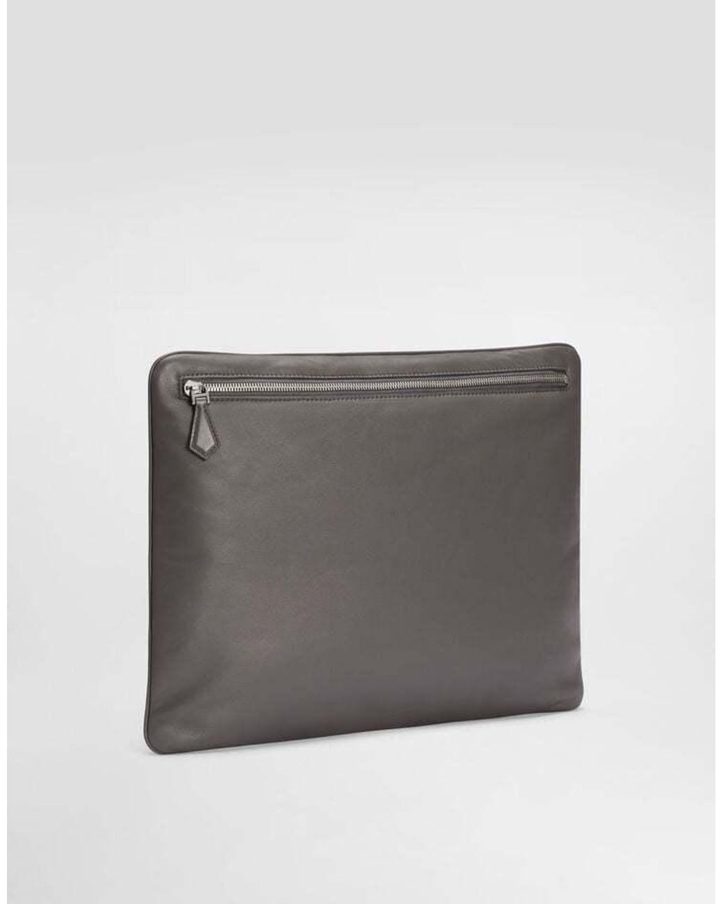 Dolce & Gabbana Gray Leather Clutch Bag for men