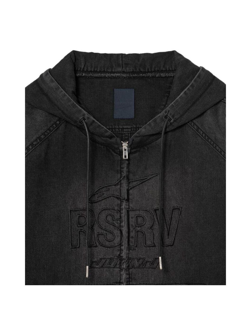 Juun.J Black Long-Sleeve Hooded Jacket for men