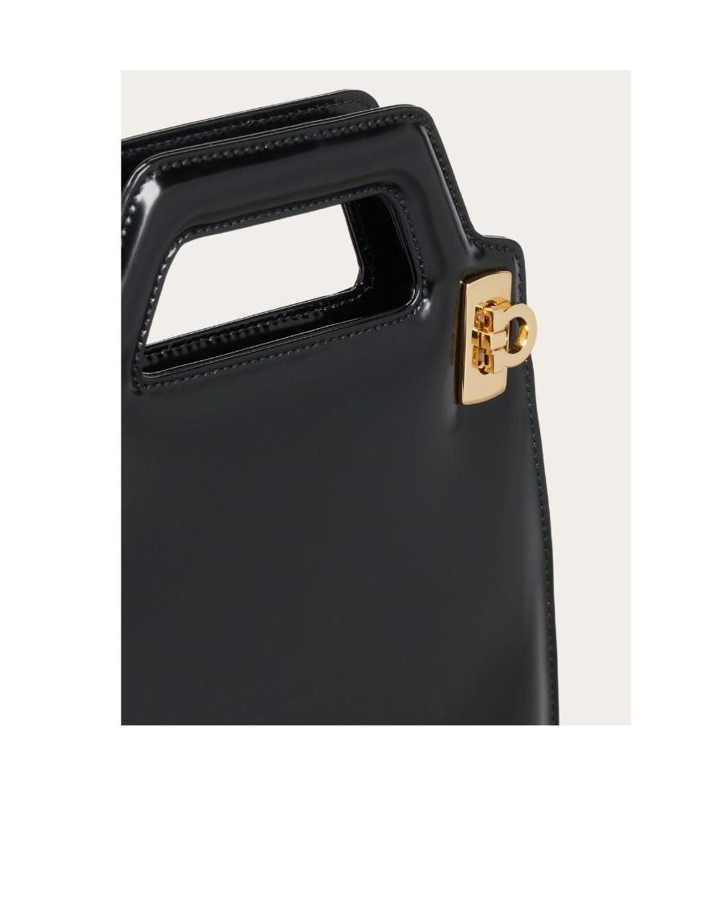 Ferragamo Black Ferragamo Wanda Mini Top Handle Bag