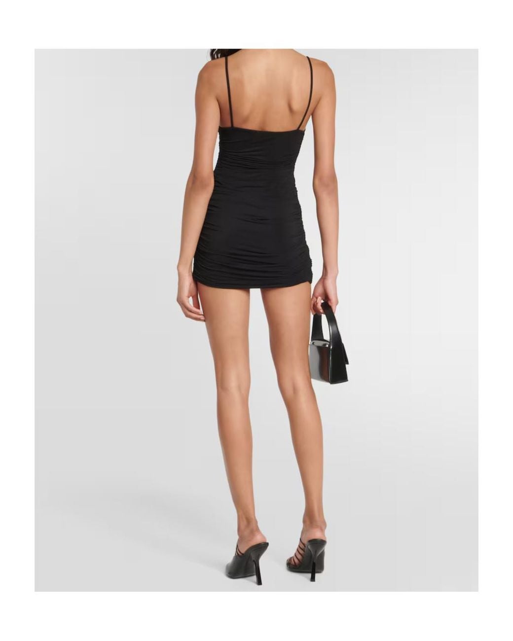 Wardrobe NYC Black Pleated Slip Dress