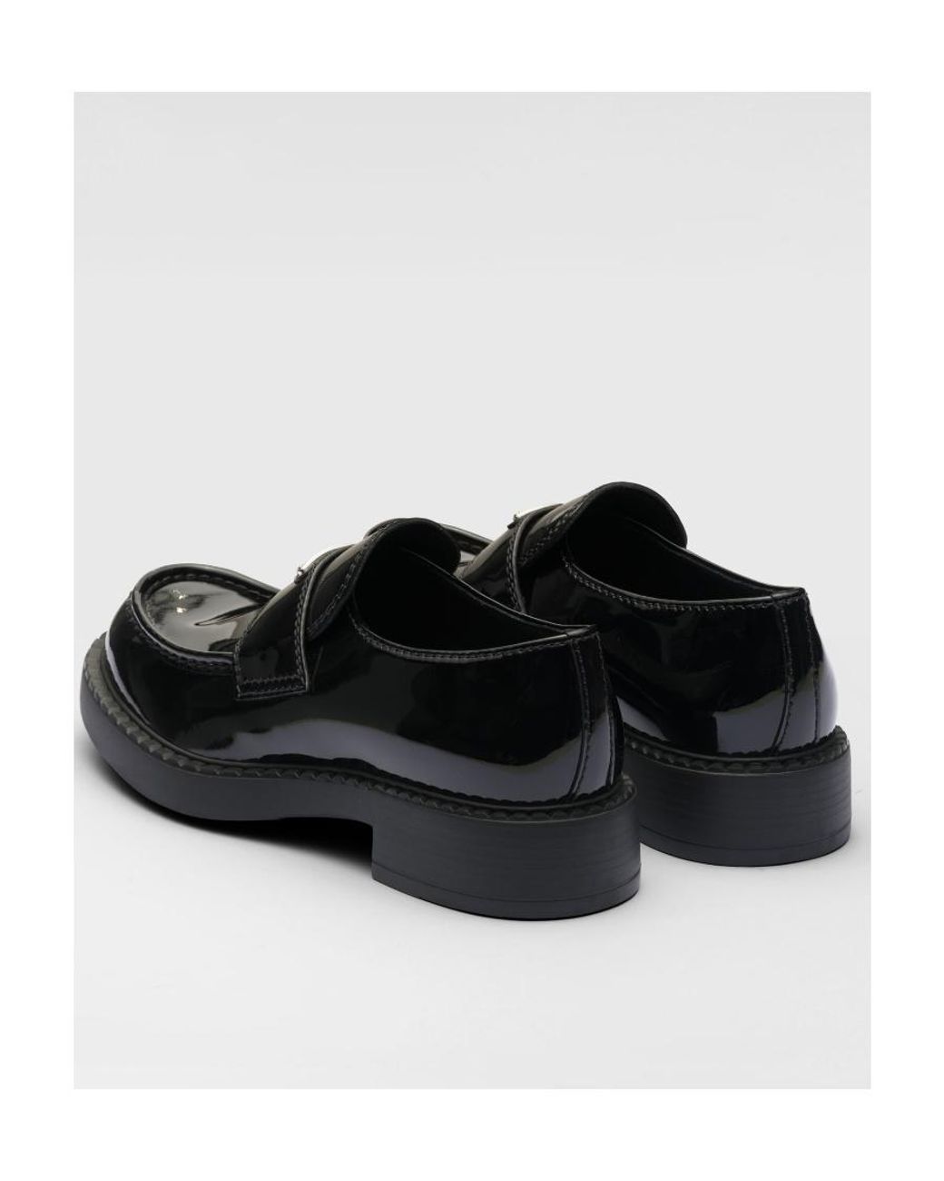Prada Black Patent Leather Loafers for men