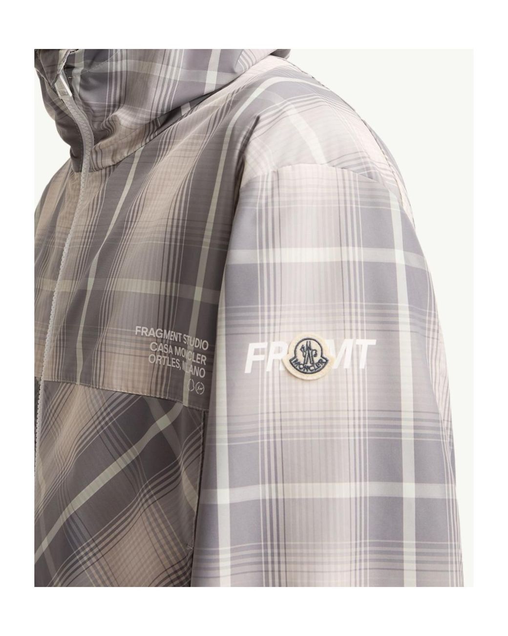 Moncler Gray X Fragment Jitsuyo Hooded Windbreaker for men