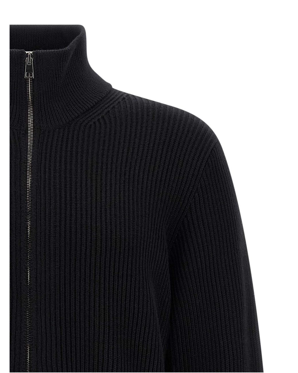 Roberto Collina Blue Zippered Ribbed Sweater for men