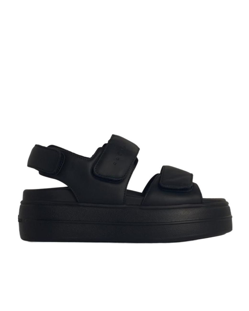 Hogan Black Straped Round Toe Sandals