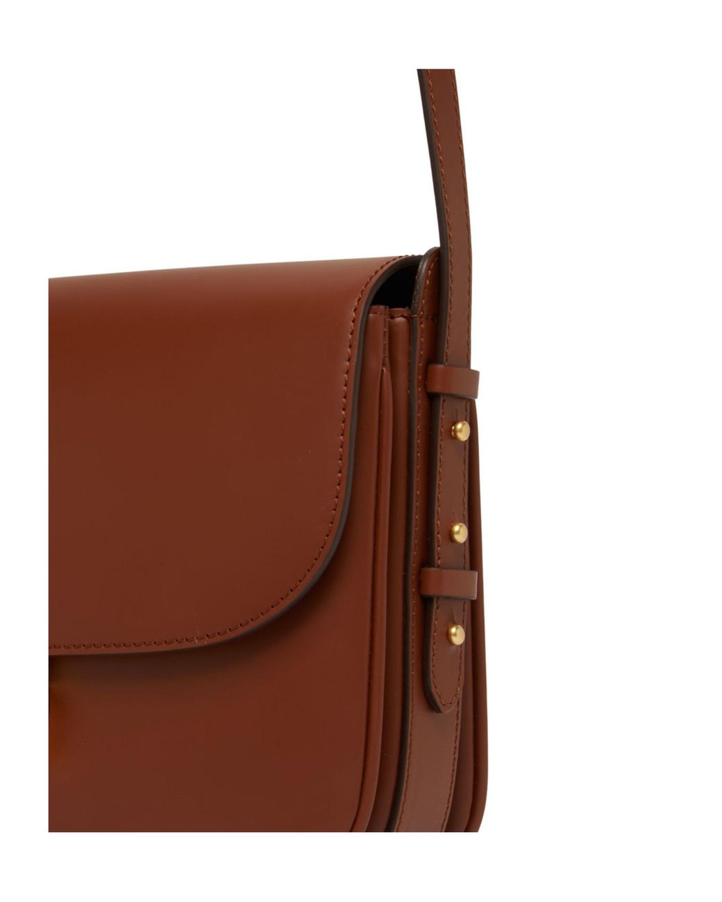 Soeur Brown Flip Shoulder Bag