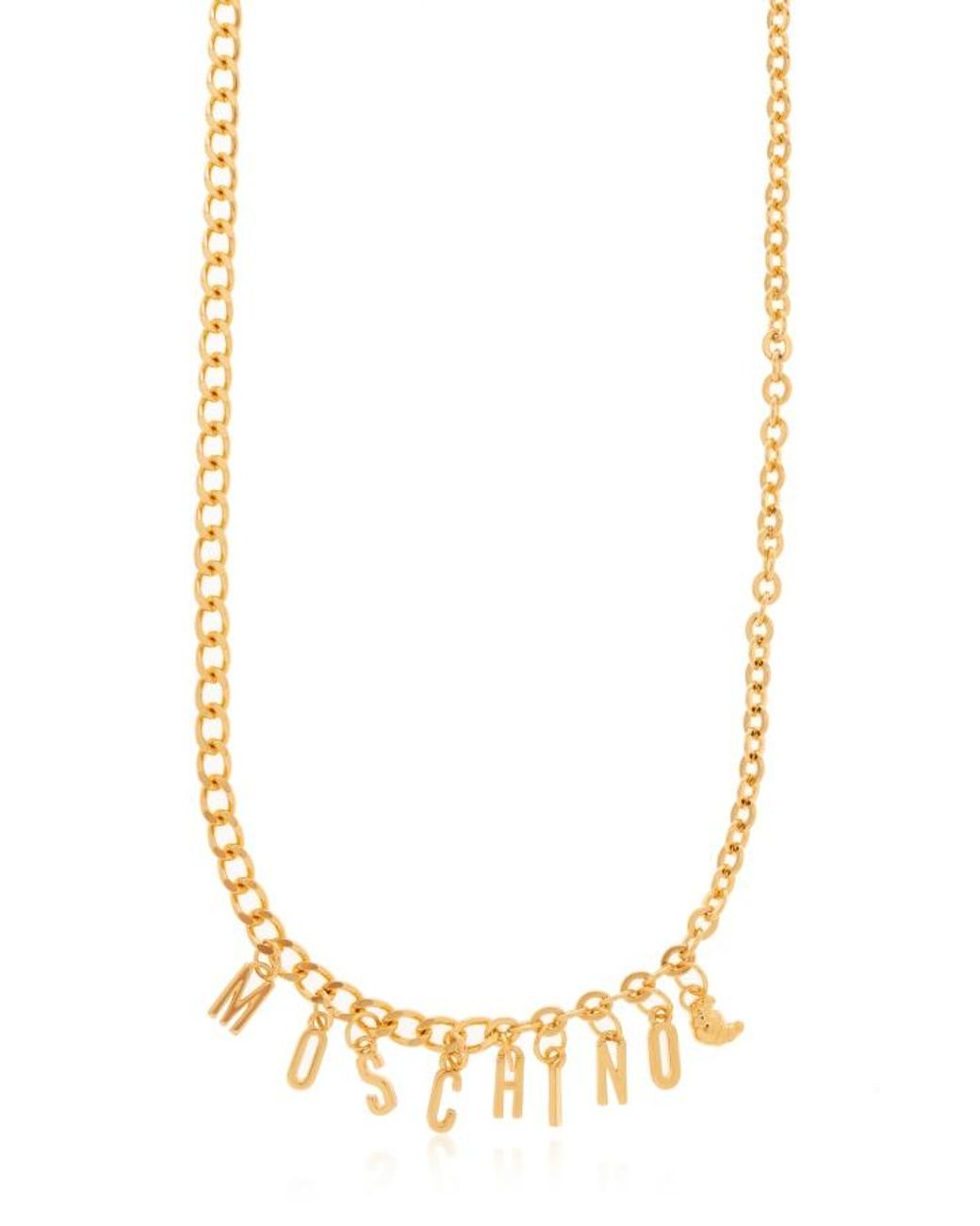 Moschino White モスキーノのロゴディテールネックレス