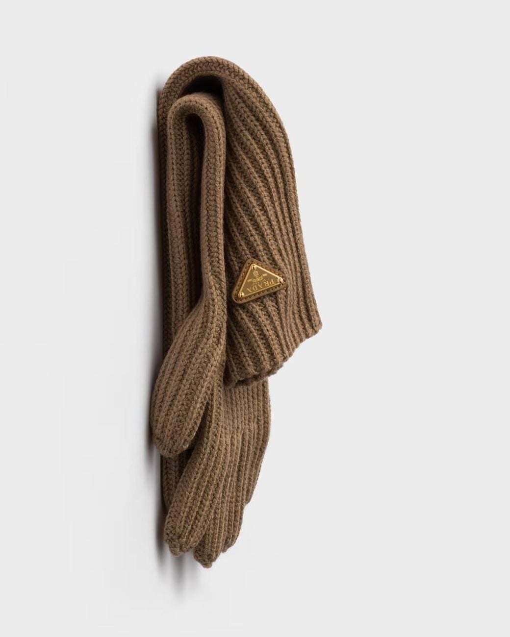 Prada Natural Wool Knit Gloves