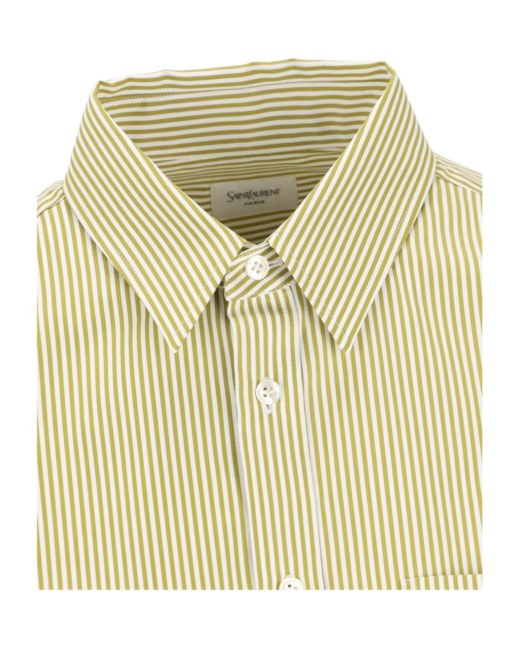 Saint Laurent Yellow Striped Button-Up Shirt