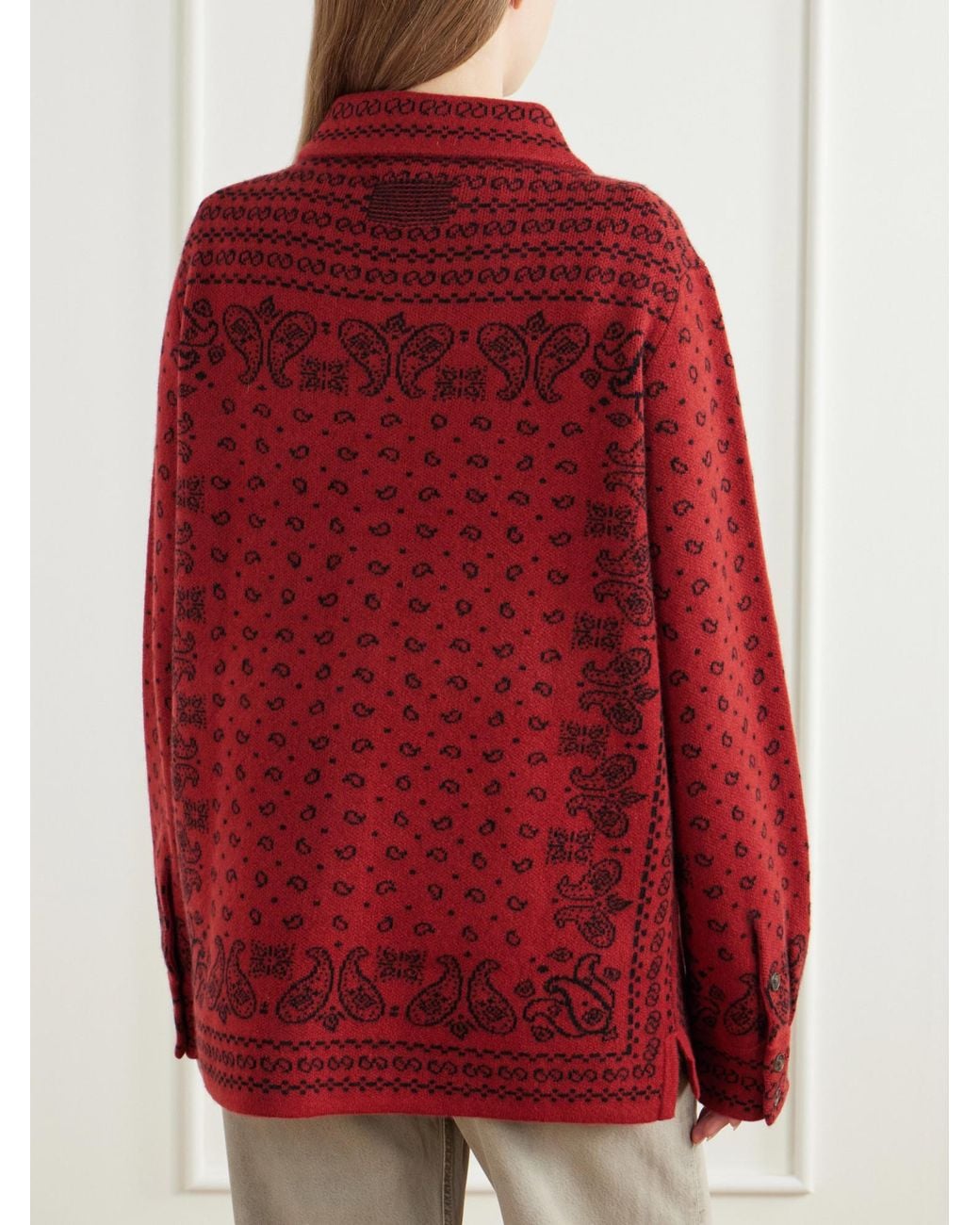 Guest In Residence Red Cashmere Cardigan for men