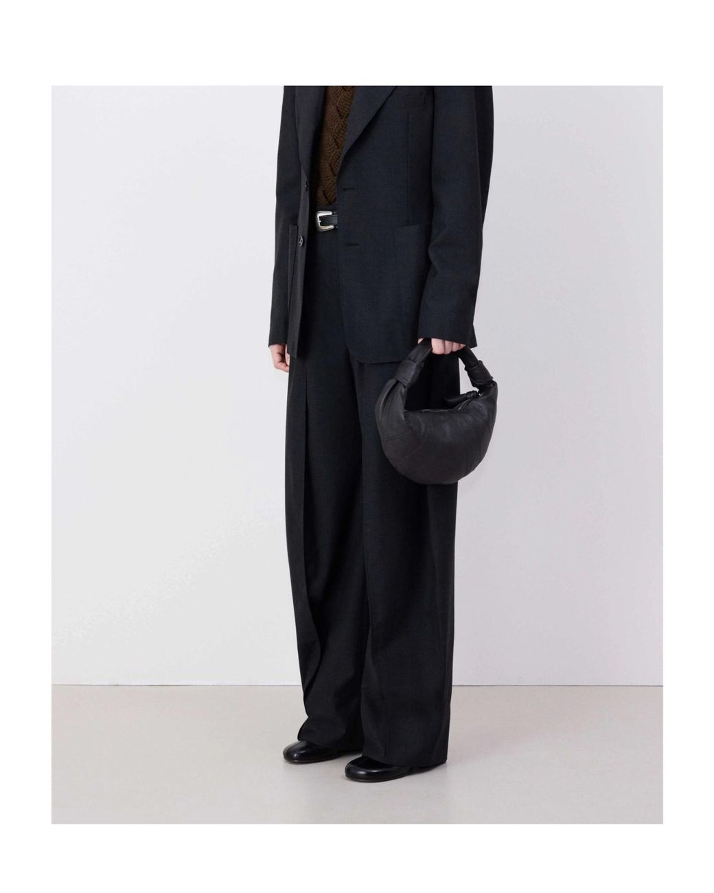 Lemaire Black Mini Fortune Croissant Tote Bag