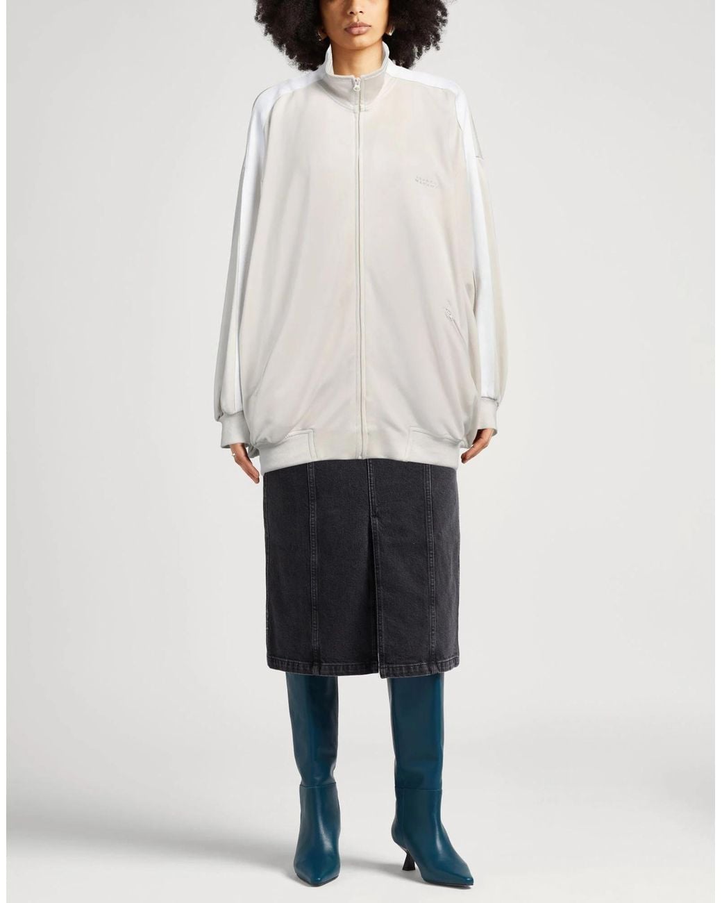Isabel Marant White Turtleneck Zip-Up Jacket