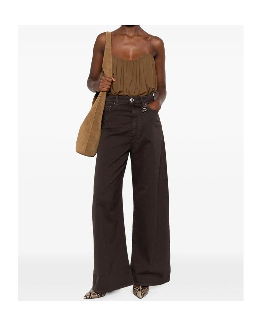 Sportmax Gray Belt Loop Jeans