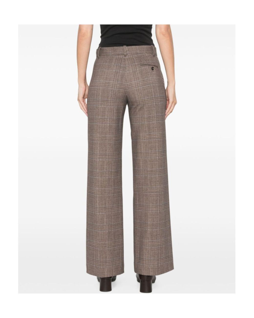 Circolo 1901 Brown Tailored Check Pants