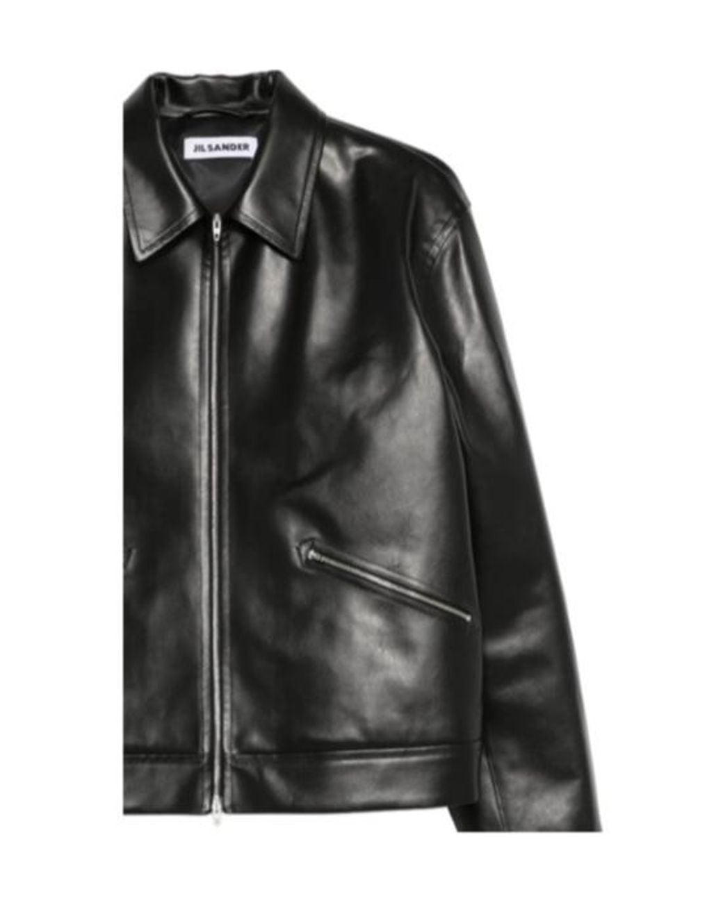 Jil Sander Black Leather Jackets for men
