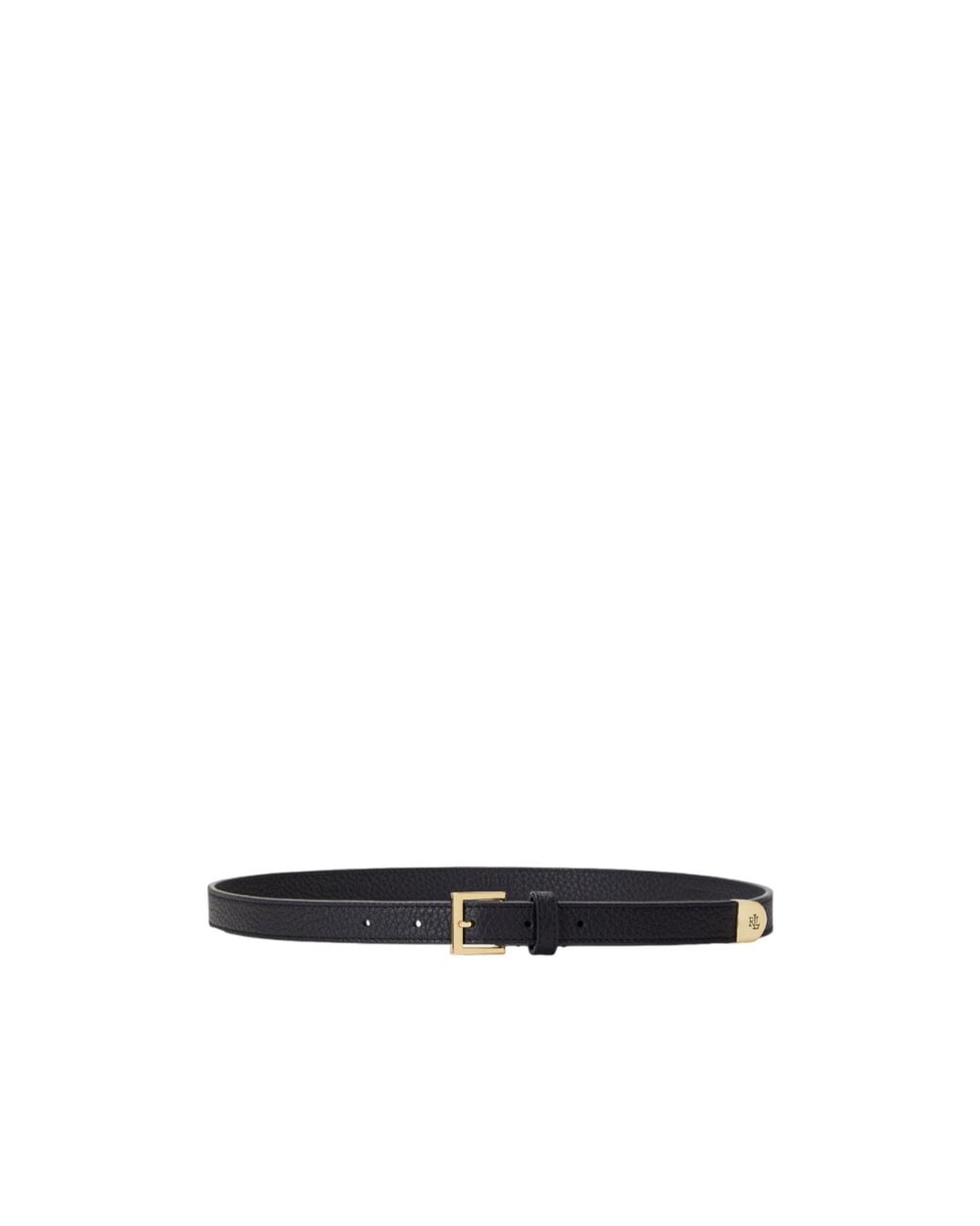Ralph Lauren White Lauren Logo-Engraved Buckle-Fastened Belt