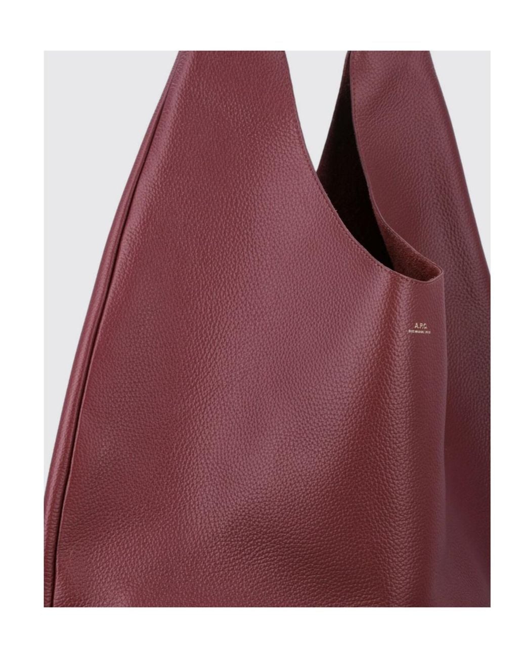 A.P.C. Red Le Neige Grained Tote Bag
