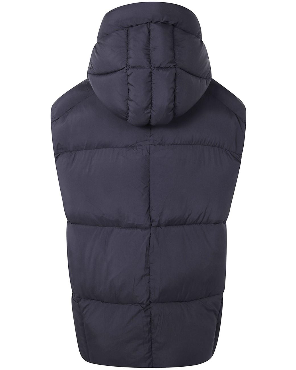 Thom Krom Blue Quilted Hooded Vest