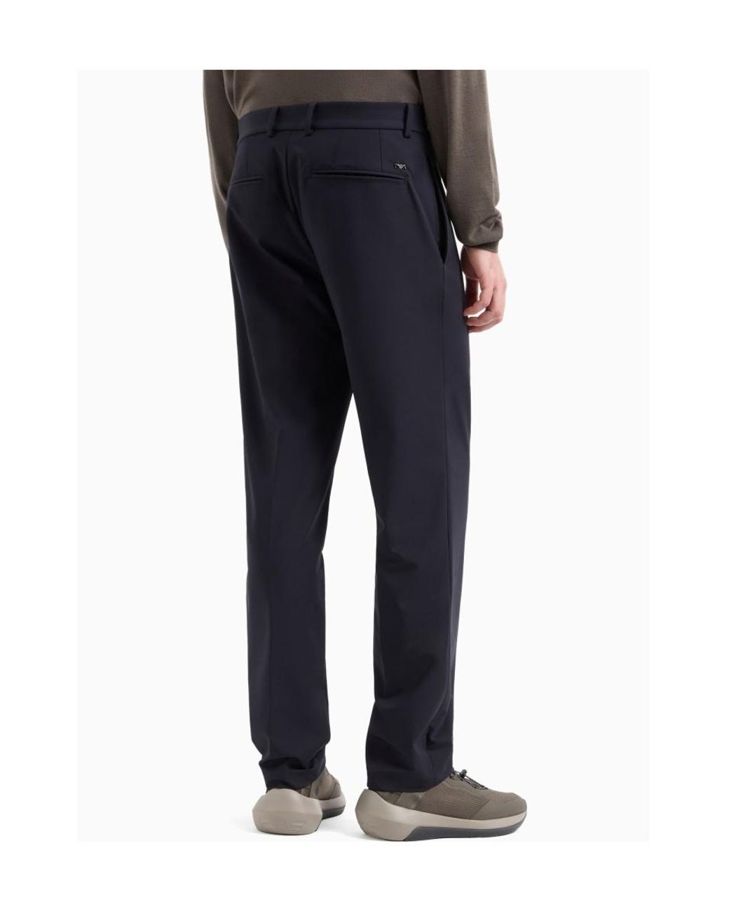 Emporio Armani Blue Travel Essentials Trousers for men