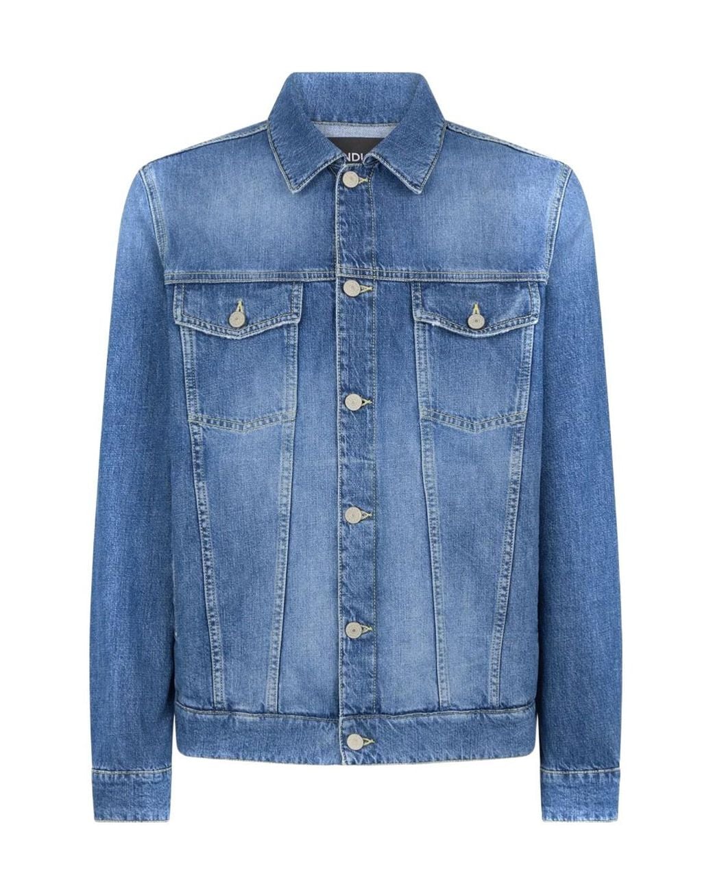 Dondup Blue Button Denim Jacket for men