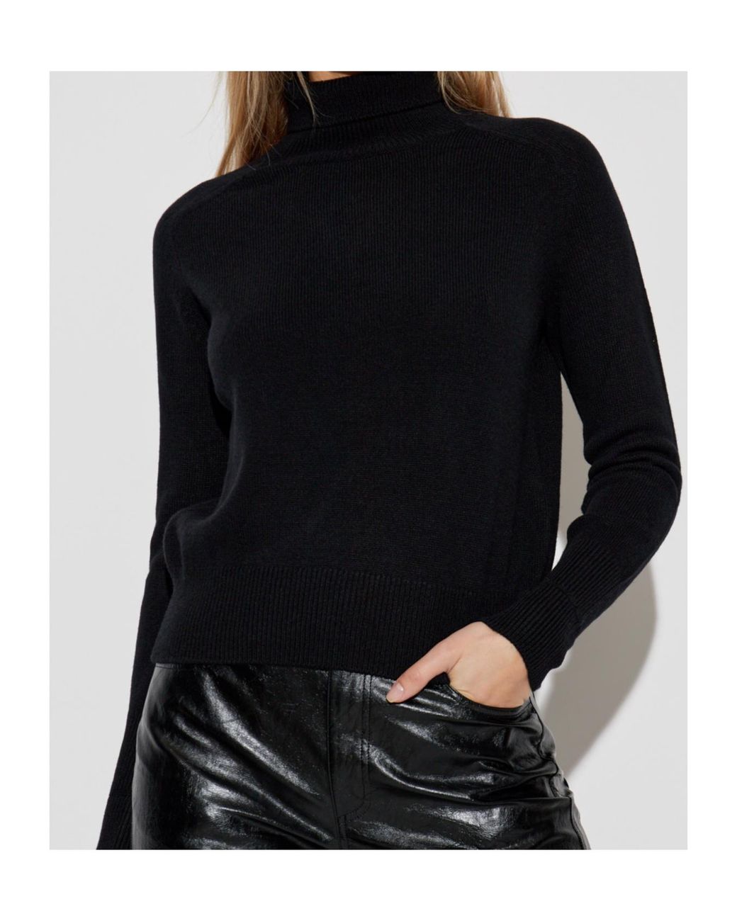 Victoria Beckham Blue Polo Neck Jumper