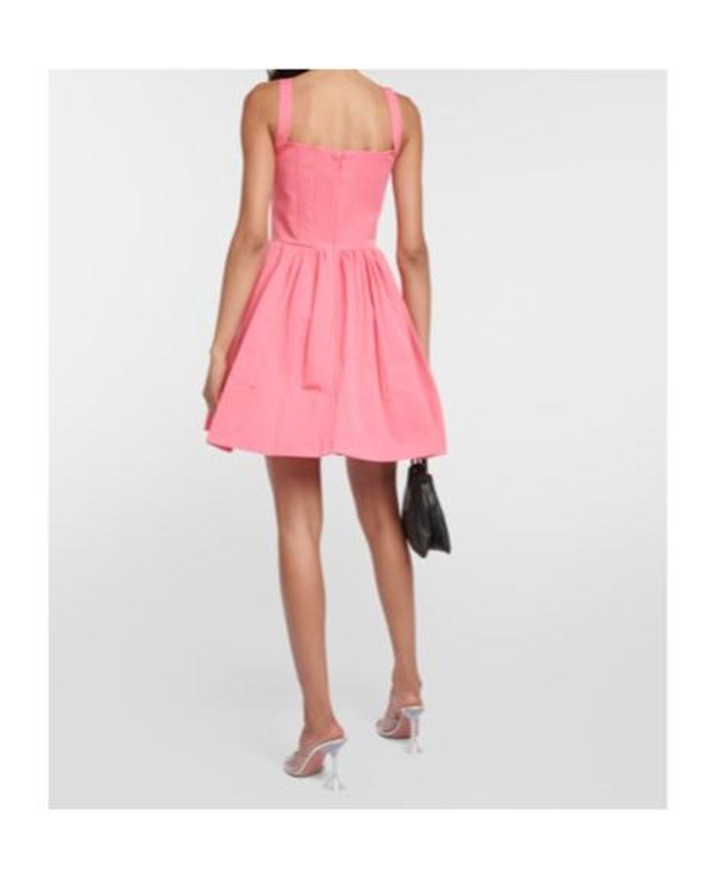 Staud Pink Landscape Bustier Cotton-Blend Minidress