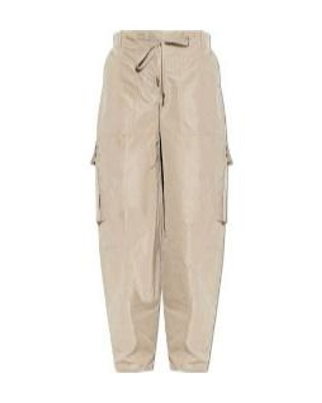 Alaïa Natural Alaïa Drawstring Cargo Pants