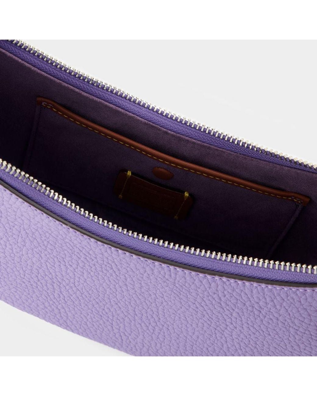 COACH Purple Curved-Edge Logo Tote Bag