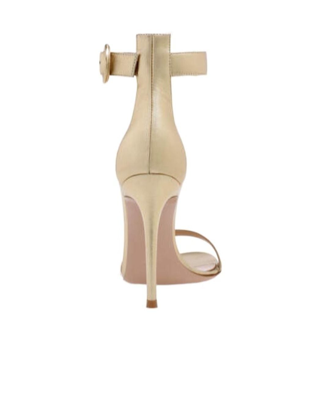 Gianvito Rossi White Portofino Buckle-Strapped Heeled Sandals