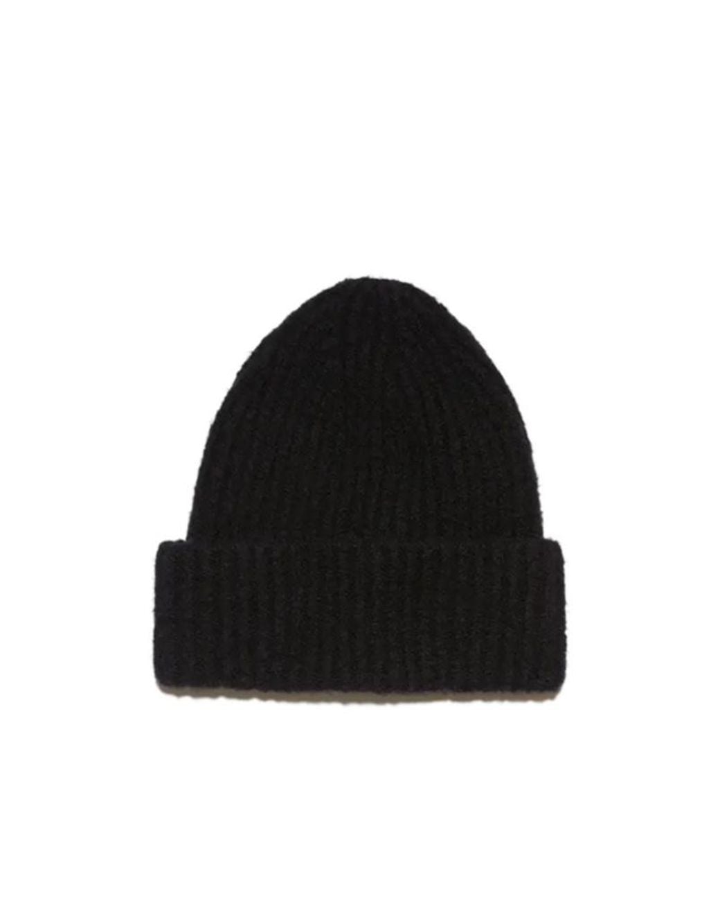 Acne Black Logo Knitted Hat for men
