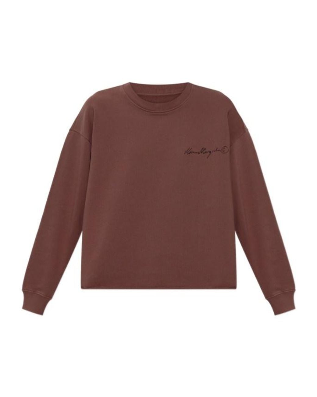 MM6 by Maison Margiela Purple Raw Edge Logo Sweatshirt