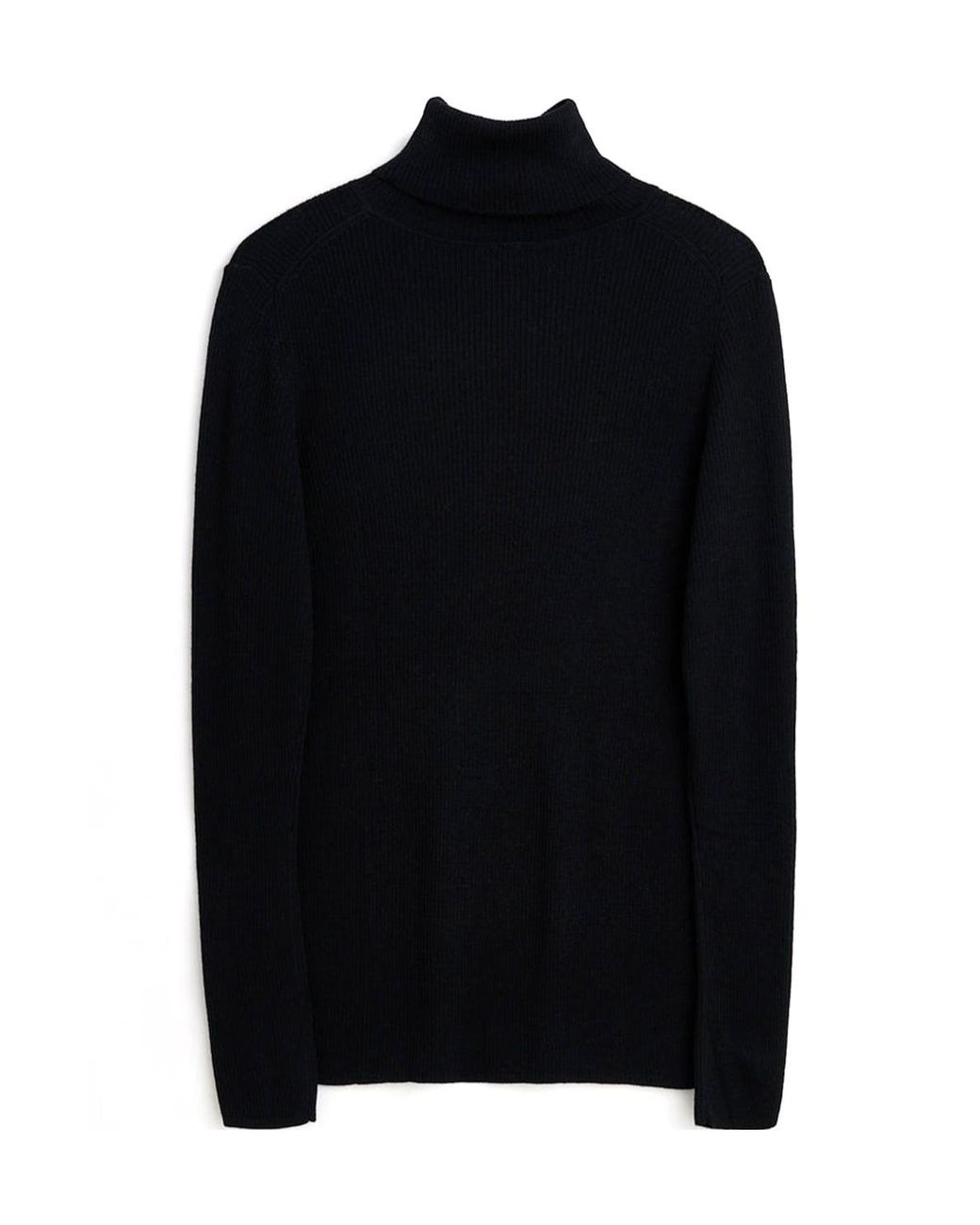 sunflower Black Roll-Neck Wool Sweater for men