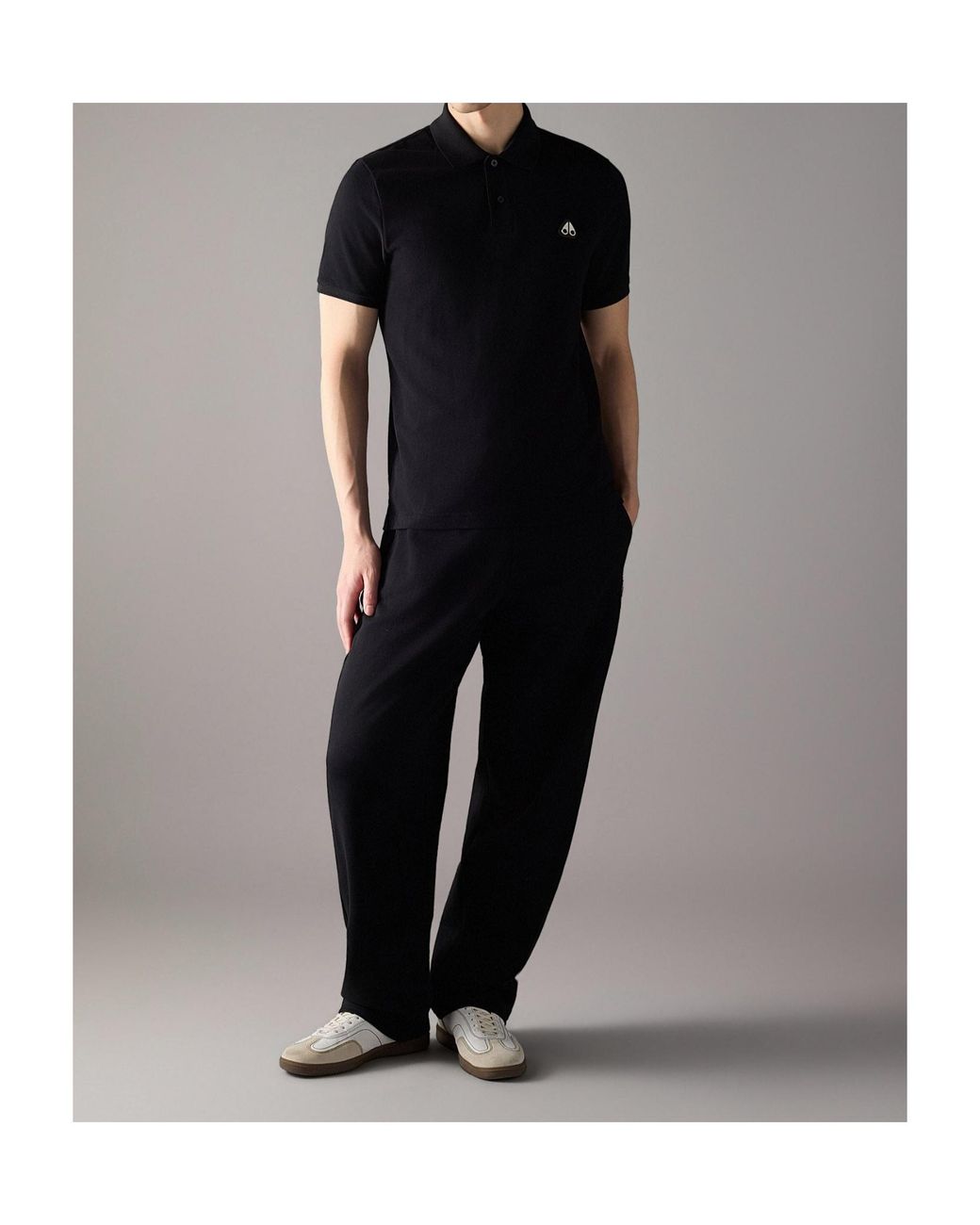 Moose Knuckles Black Everett Polo Shirt for men