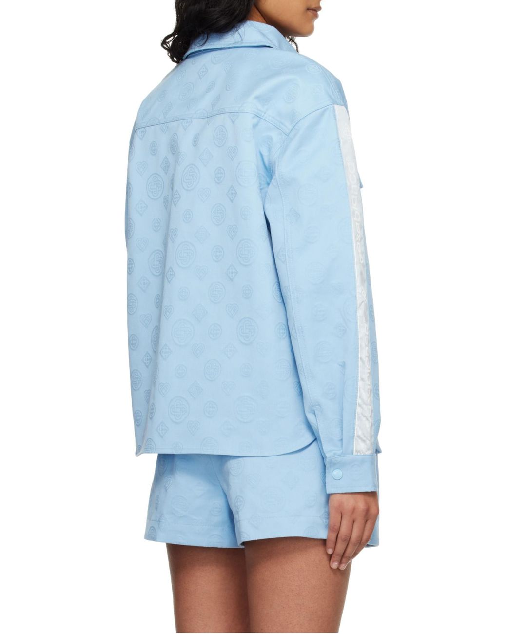 Casablanca Blue Monogram Jacquard Shirt