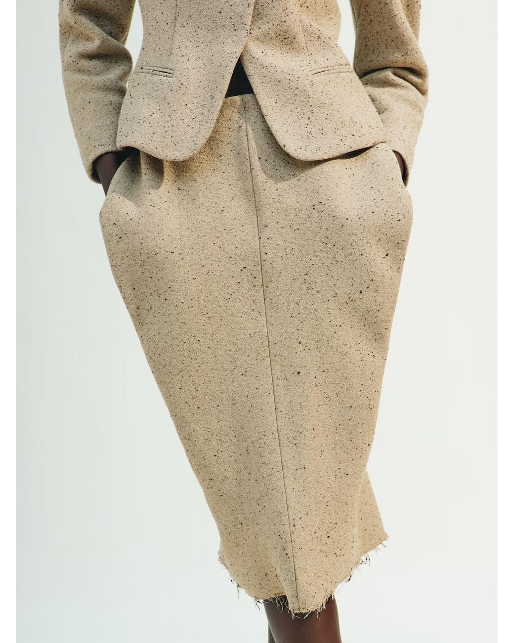 Jacquemus Gray The Paloma Panelled Midi Skirt
