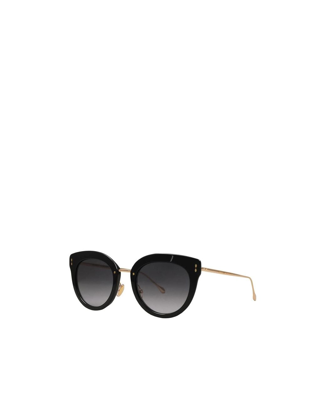 Isabel Marant Black Minimalist Round Sunglasses