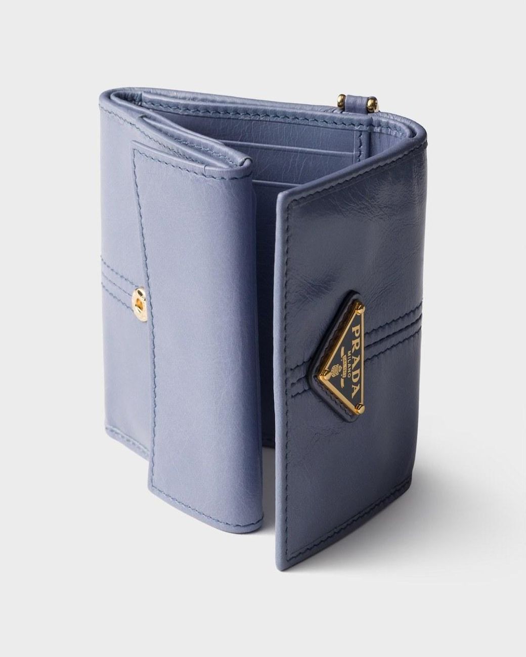 Prada Blue Small Leather Wallet