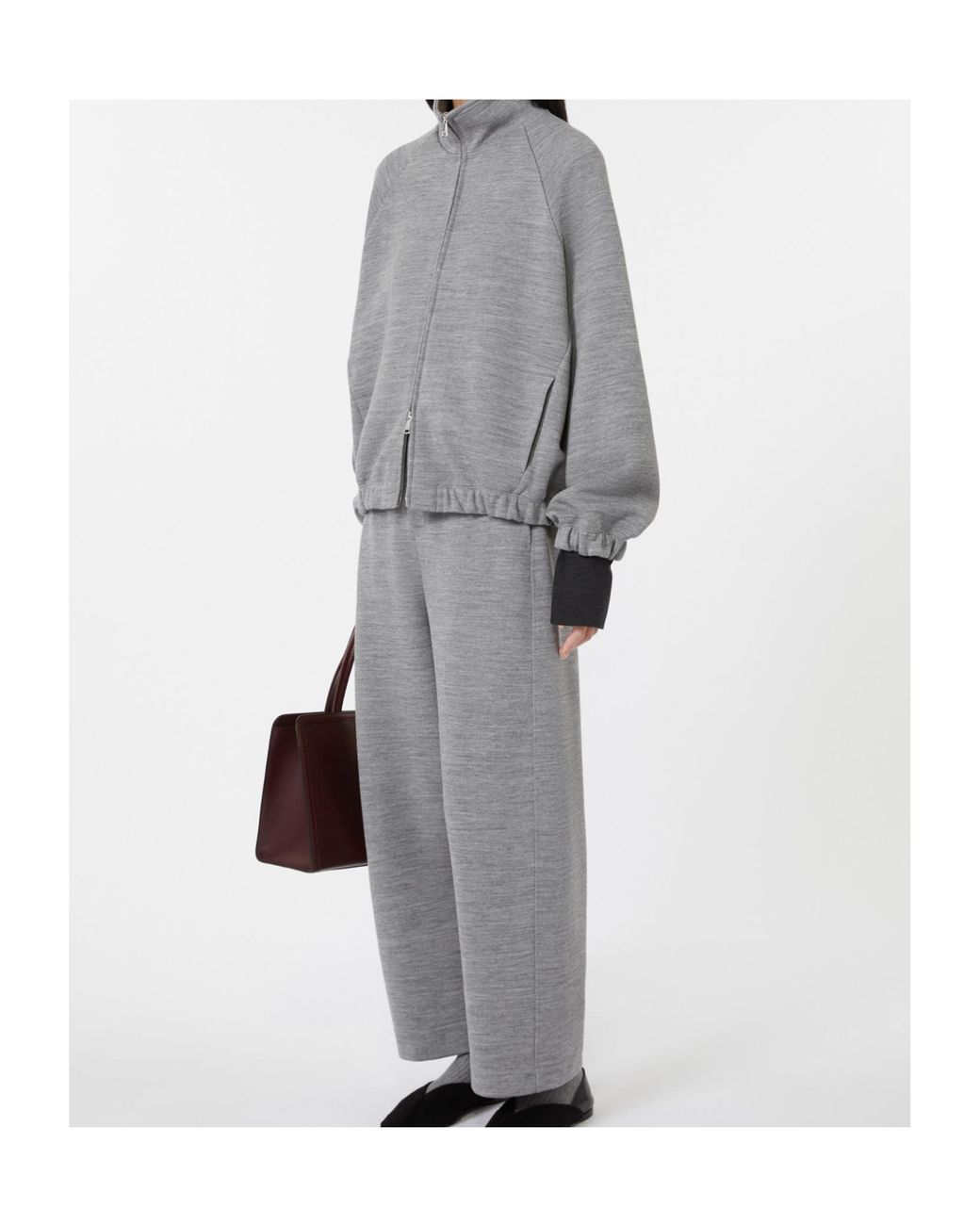 Max Mara Gray High-Waist Trousers