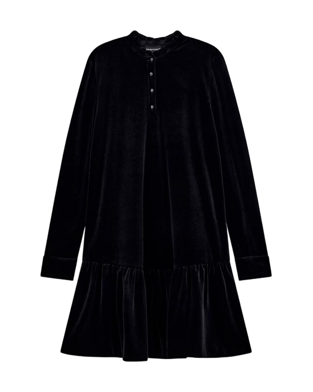 Emporio Armani Black Stretch Chenille Dress