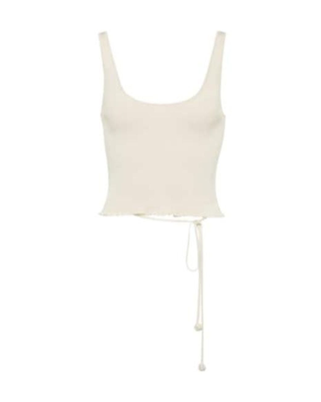 Altuzarra White Maia Ribbed-Kit Crop Top