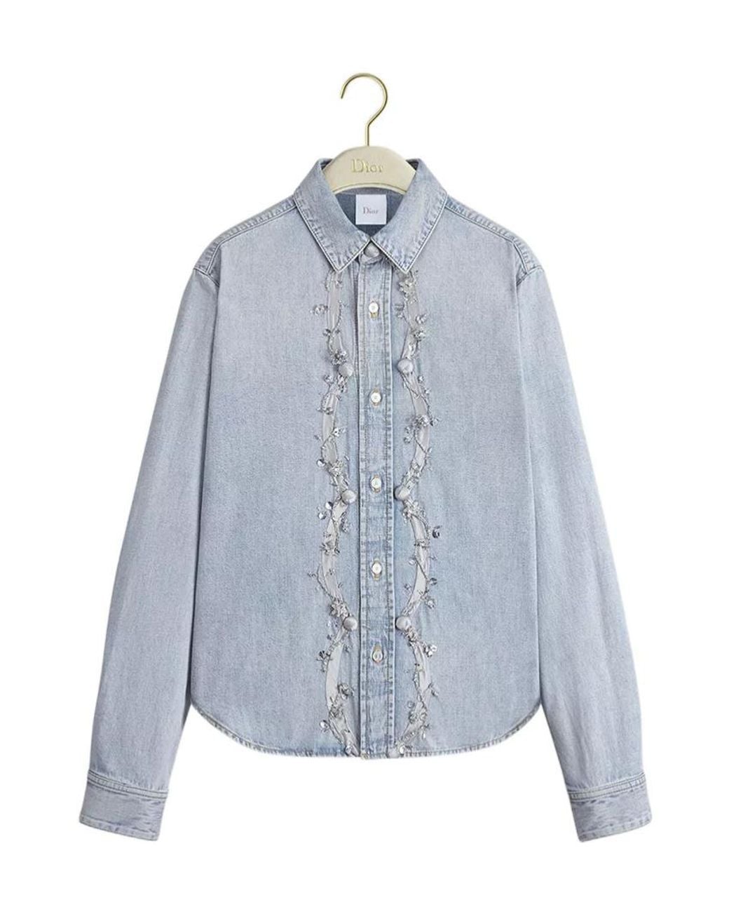 Dior Blue Embroidered Blouse