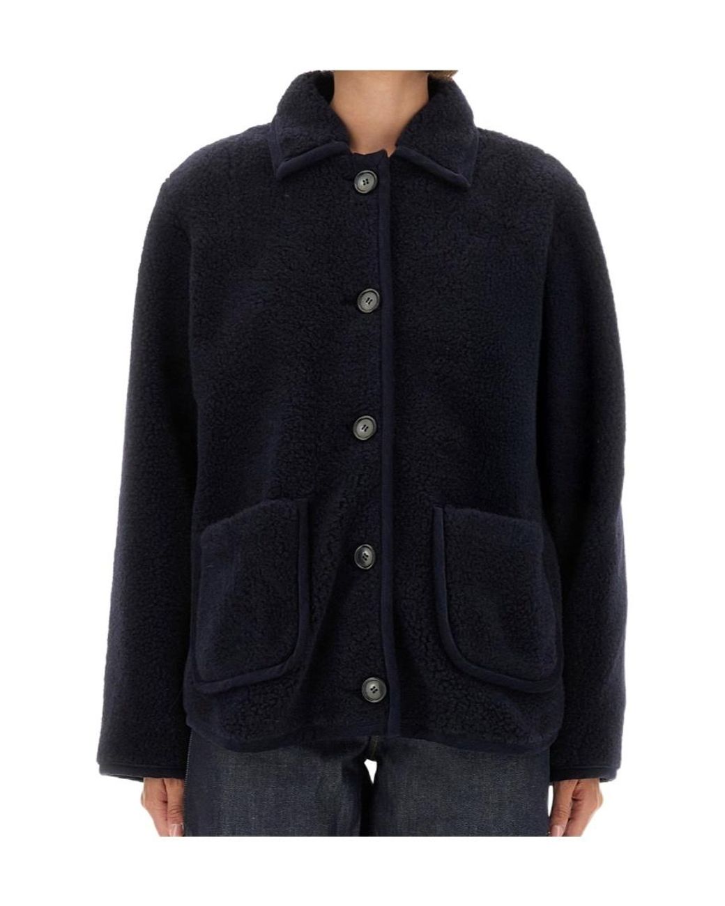 A.P.C. Blue Long Sleeve Buttoned Jacket