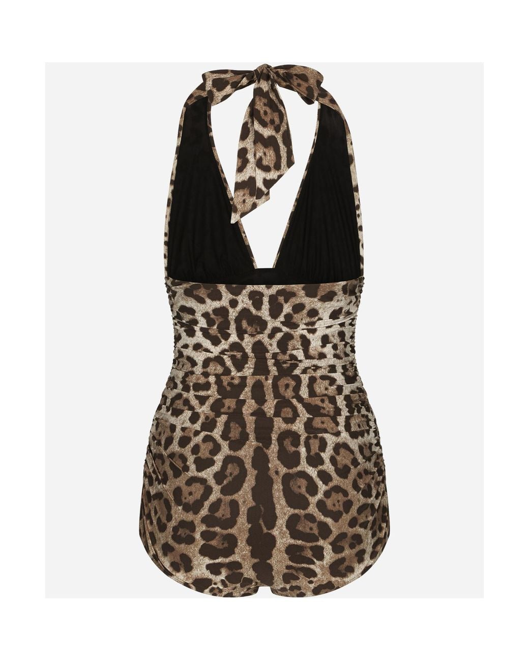 g*)様 【美品】Dolce & Gabbanaレオパード柄 Vネック サマーニ Dolce & Gabbana Leopard-Printed V-Neck Swimsuit in White | Lyst